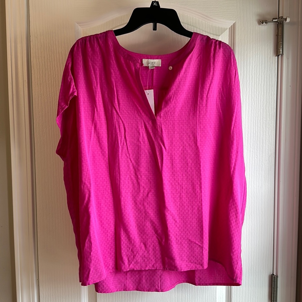 Loft XL hot pink blouse